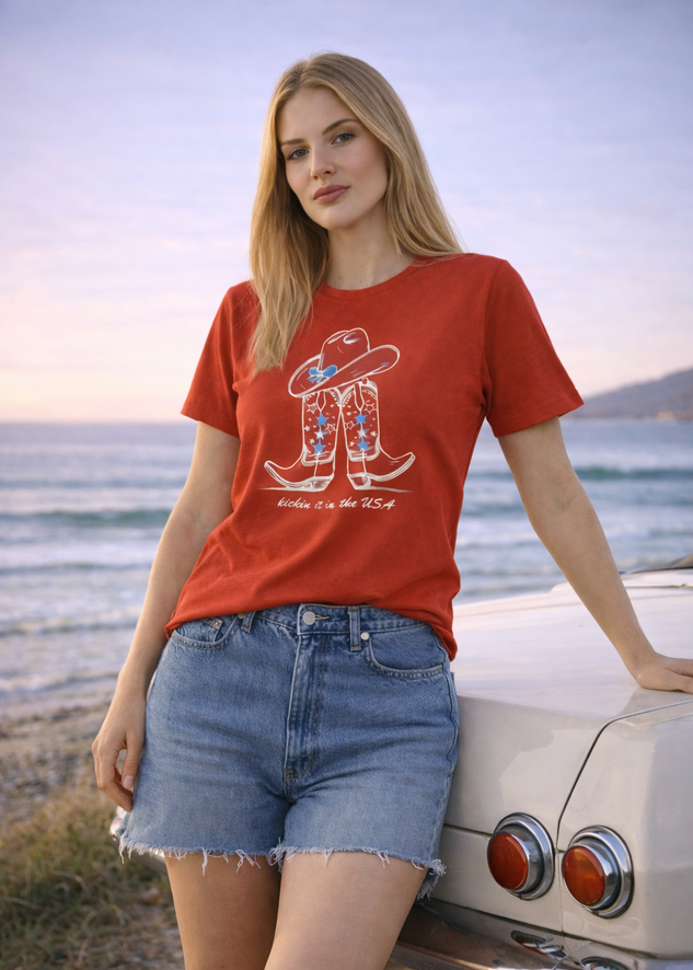 Red Kickin’ Boots Tee