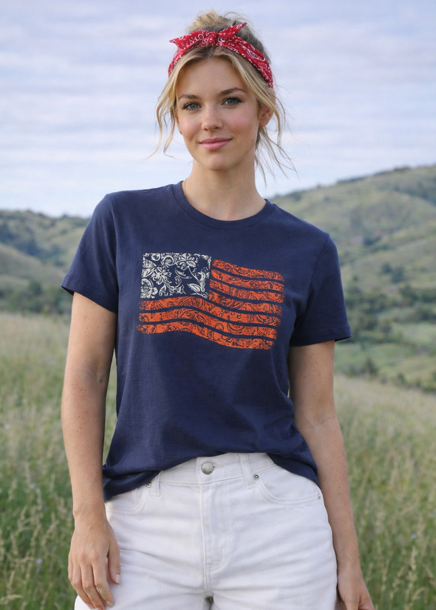 Heritage Paisley Flag Tee
