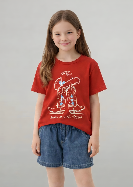 Kickin' Boots Big Kids Tee image 2