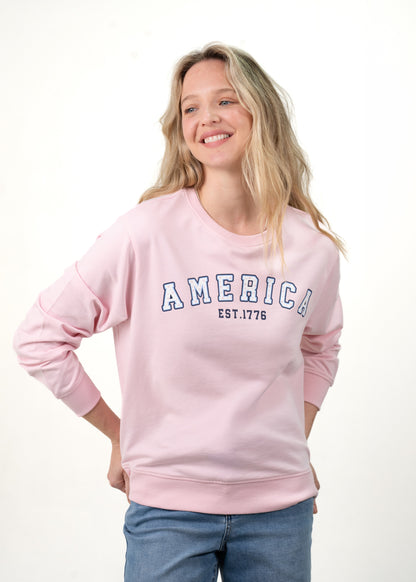 Pink Americana Crewneck