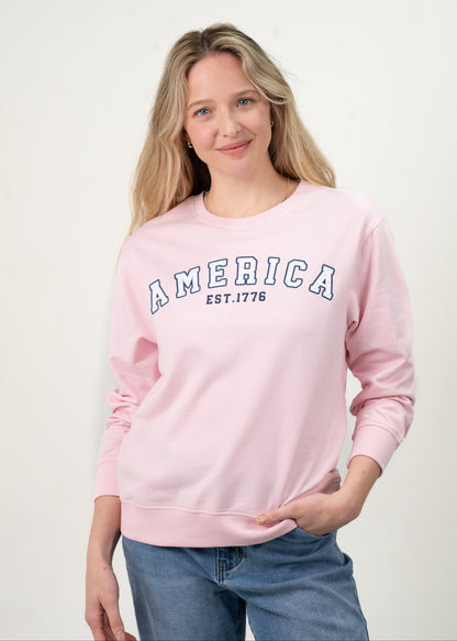 Pink Americana Crewneck