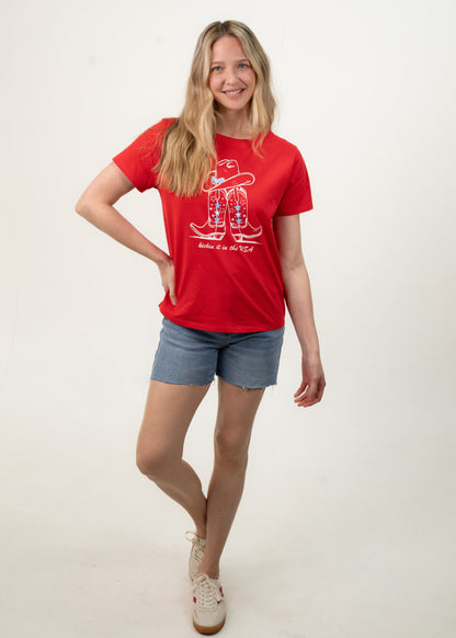 Red Kickin’ Boots Tee