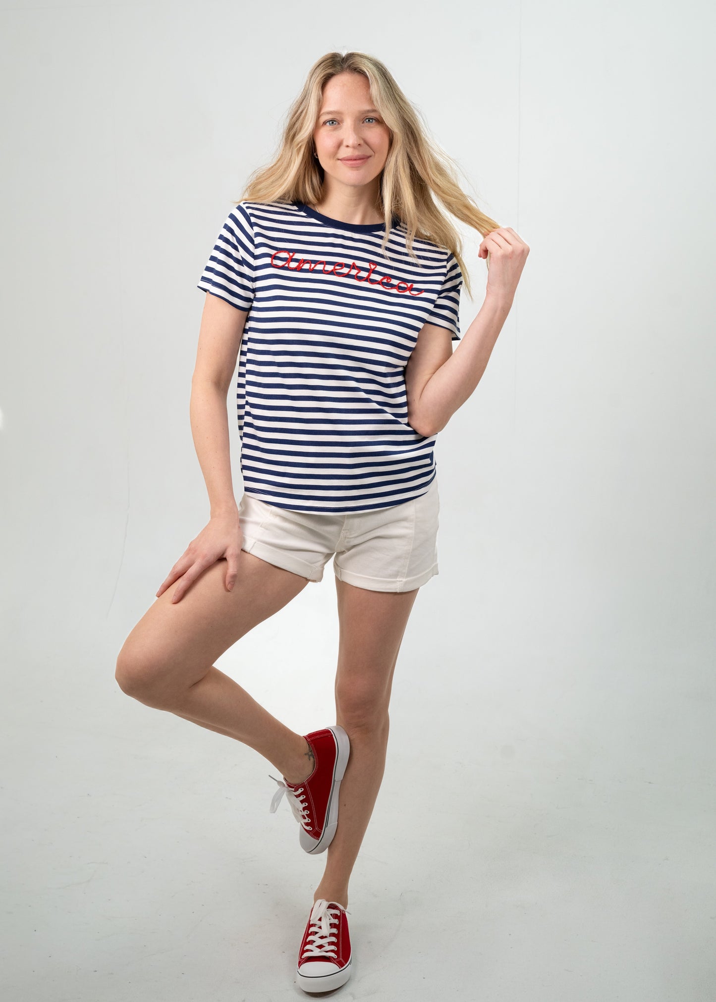 Maritime Stripe America Tee