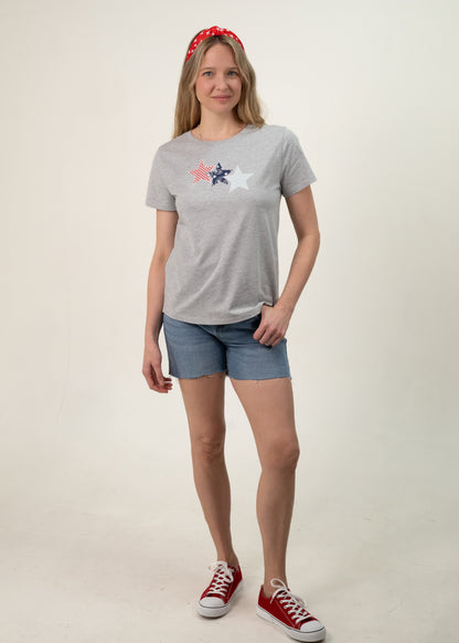 Three Star Heather Tee