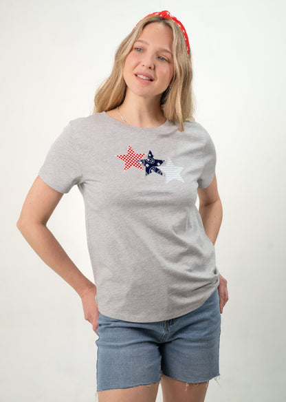 Three Star Heather Tee