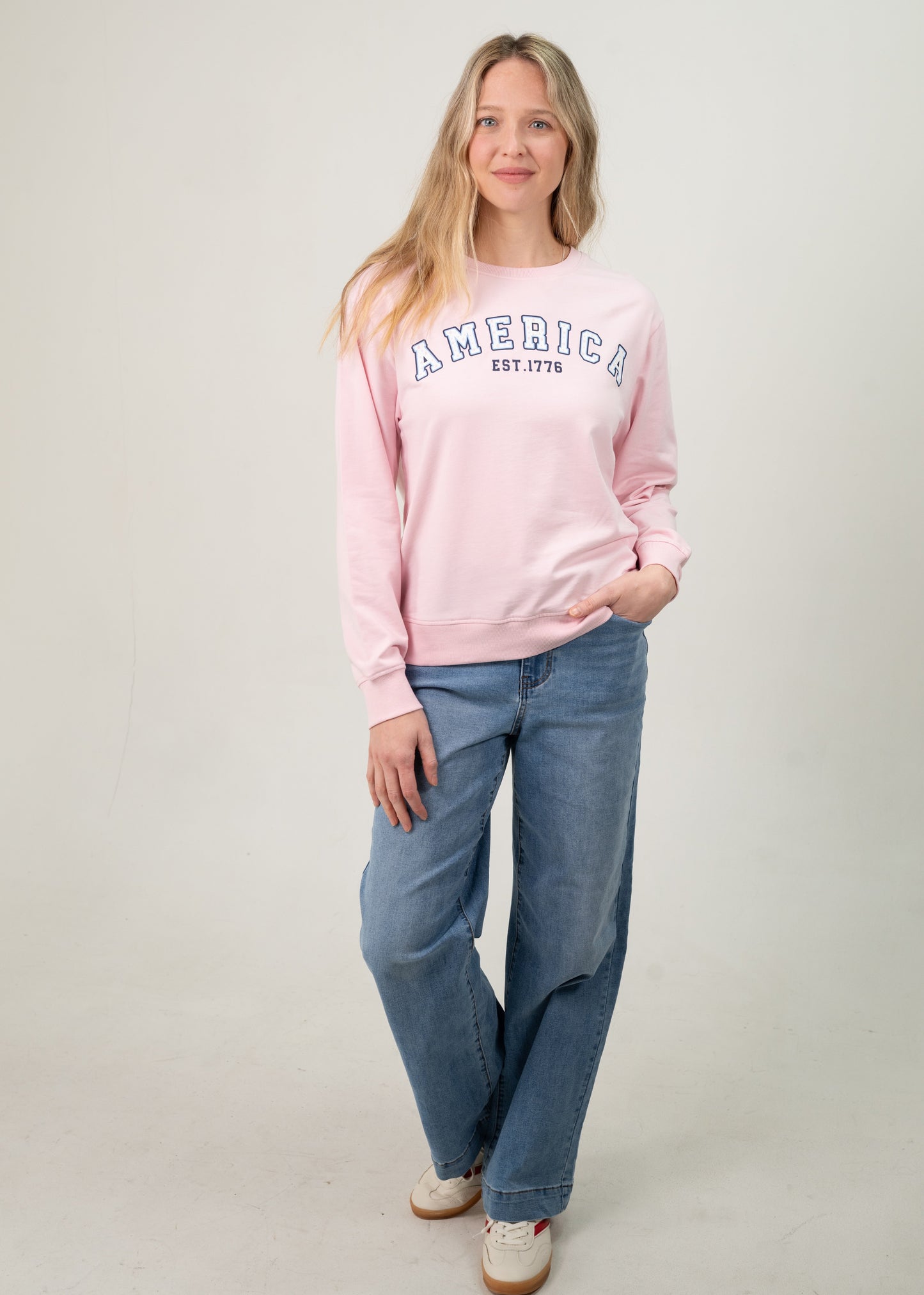 Pink Americana Crewneck